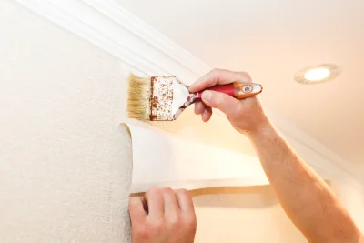 Pose de papier peint à Salmiech — revêtements muraux et toiles de verre
